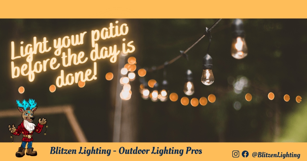 how to hang string lights across backyard